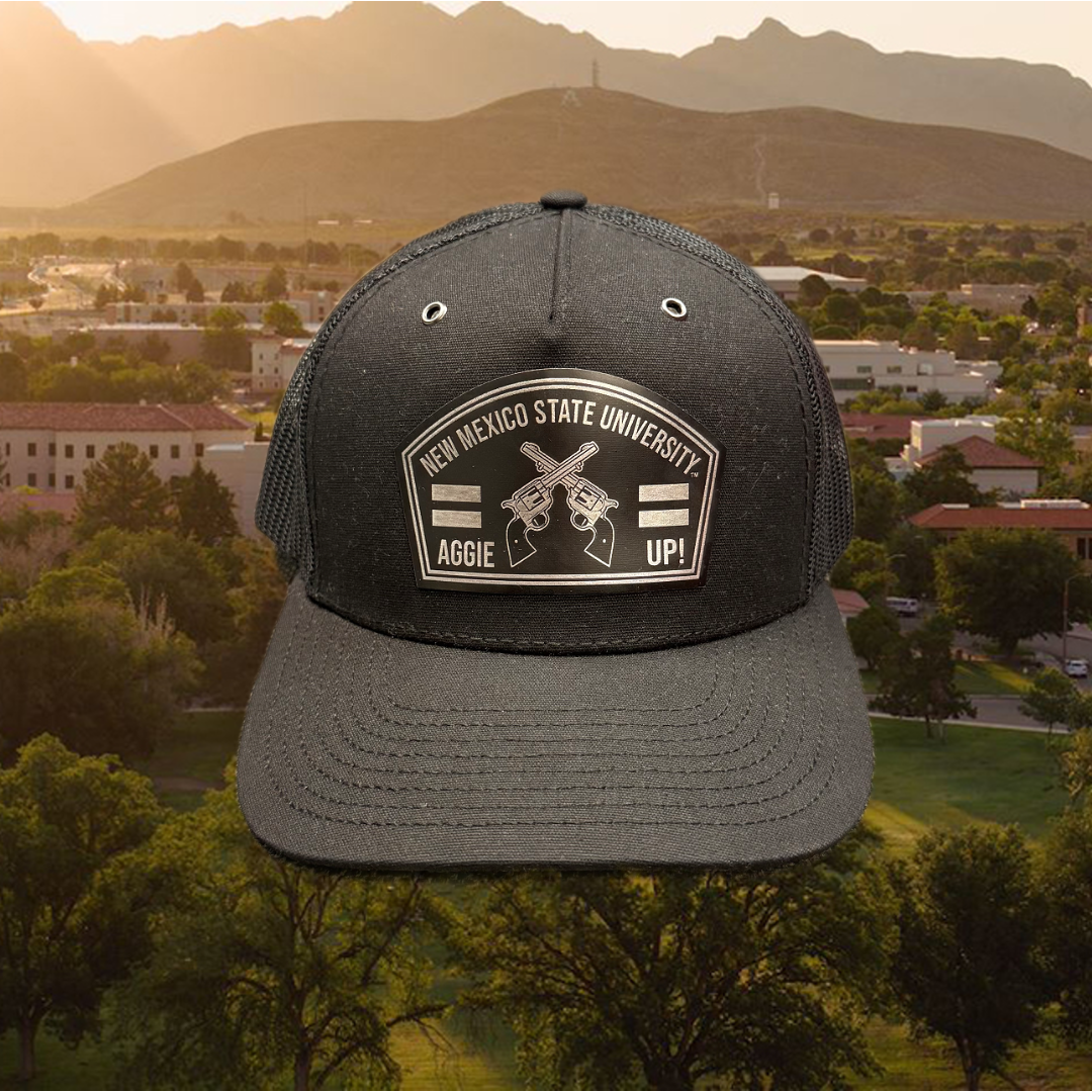 NMSU Aggie Up Crossed Pistols Trucker