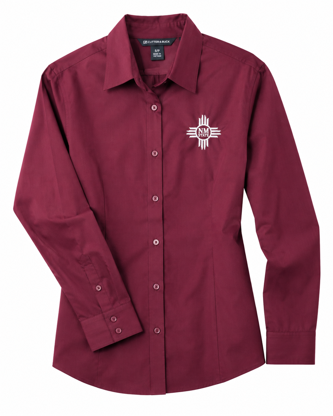 NM State Zia Women's Button up Collared Shirt