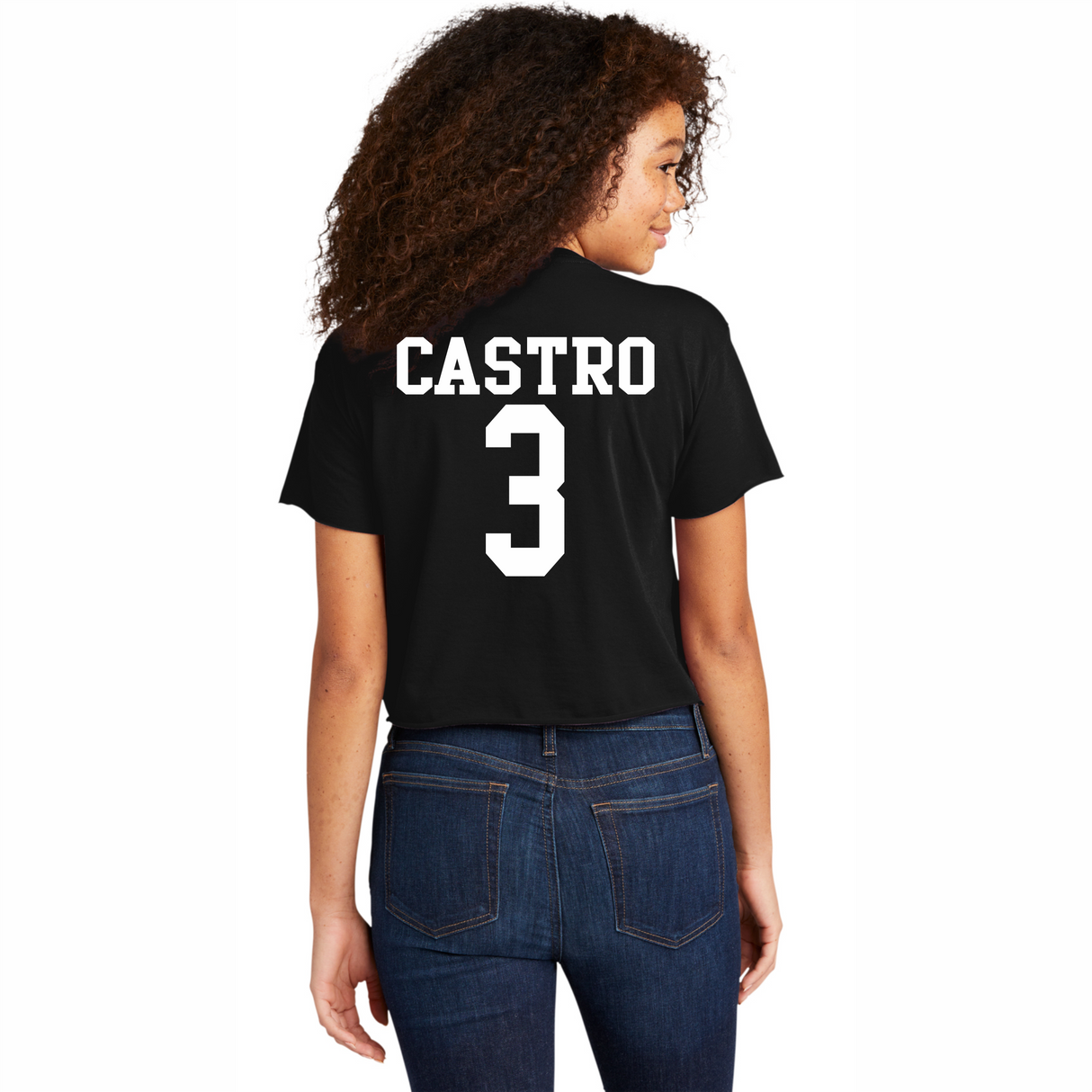 Bella Castro #3 NIL Retro Crop Tee