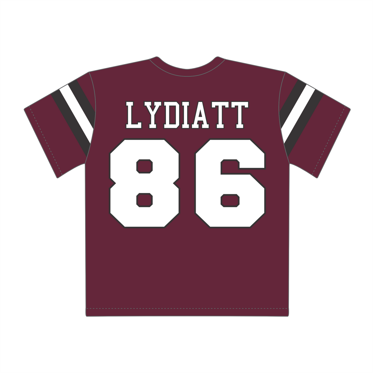 Jerry Lydiatt #86 Crimson Fan Jersey
