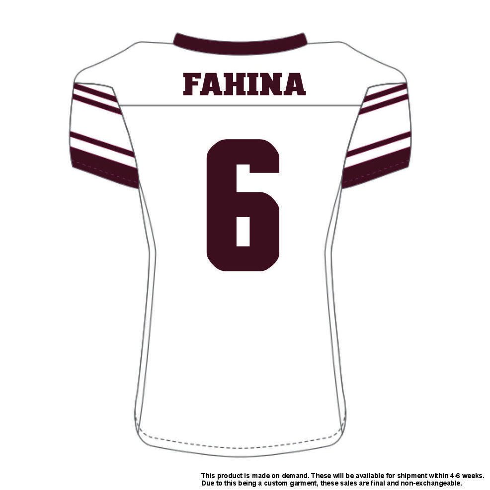 Naki Fahina #6 White Replica Jersey