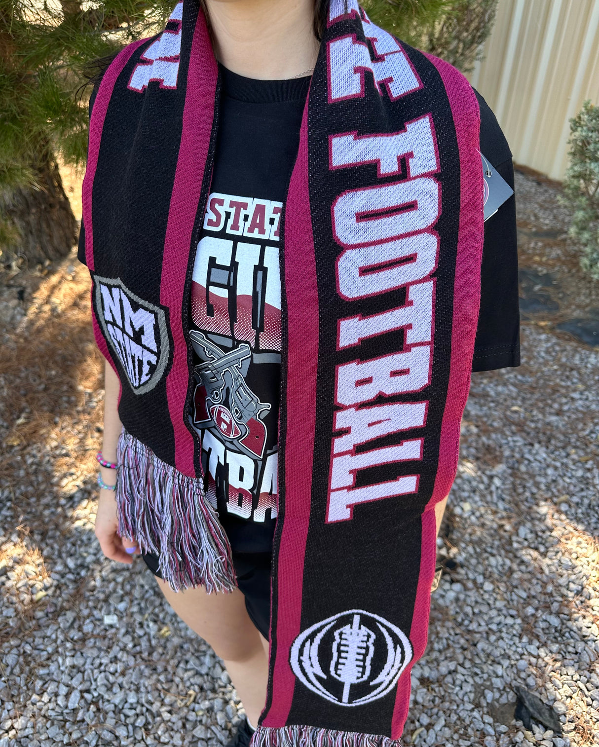 NM State Flat Knit Scarf
