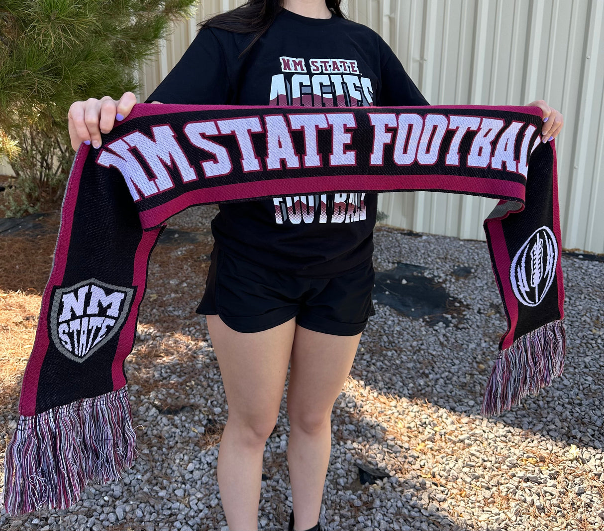 NM State Flat Knit Scarf
