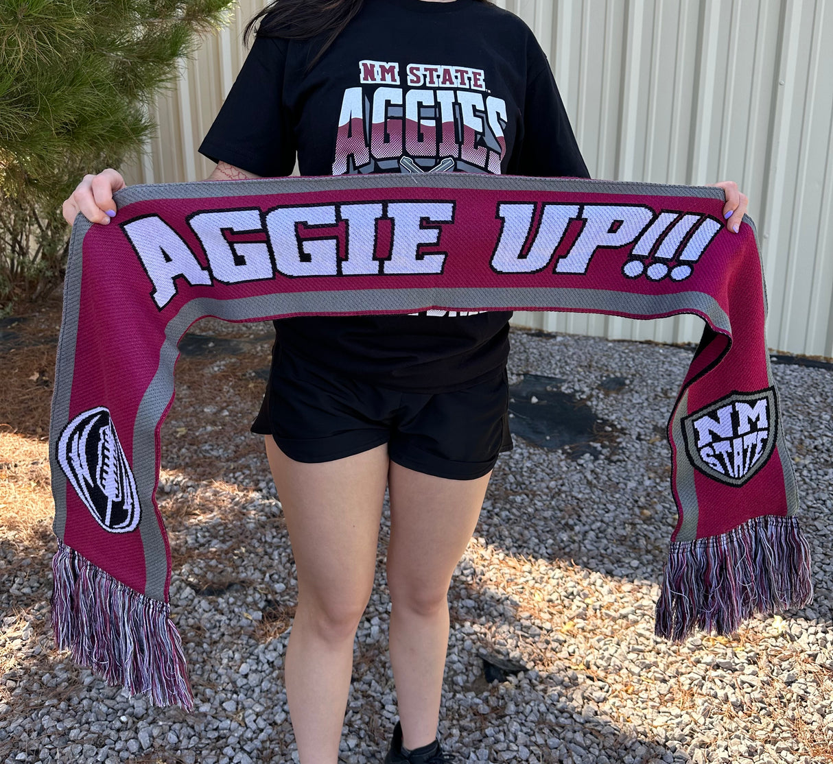 NM State Flat Knit Scarf