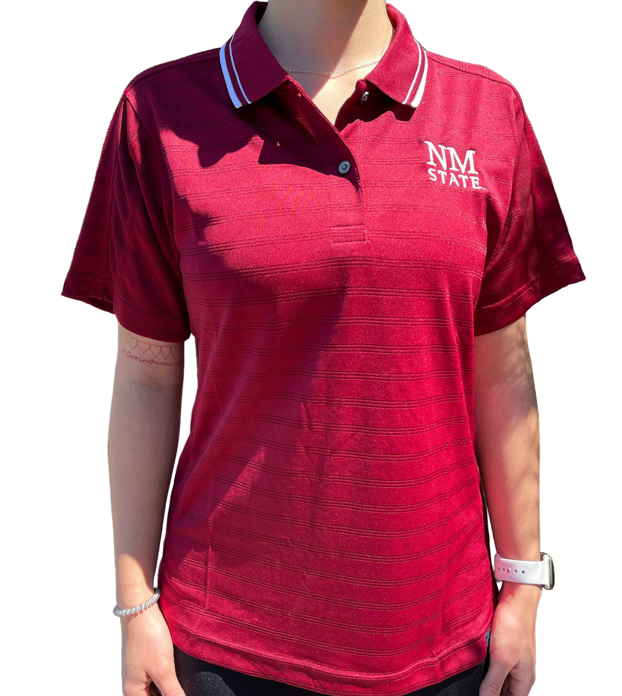 Women's NM State Stripe Polo