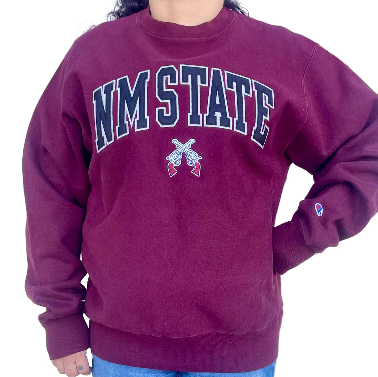 Men's Champion NM State Reverse Weave Crew