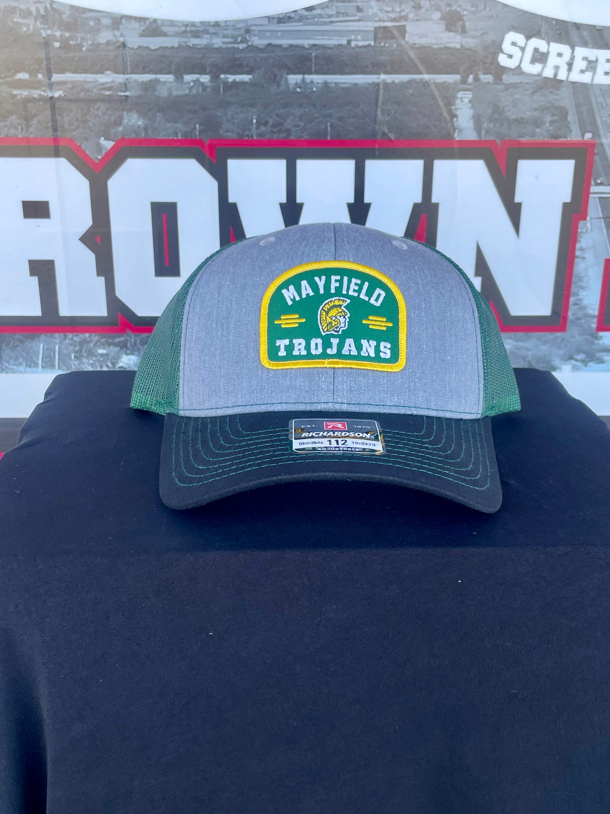 MHS Trojans Patch Trucker Hat