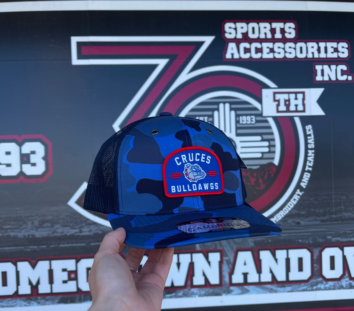 CB Cruces Bulldawgs Shiny Camo Cap