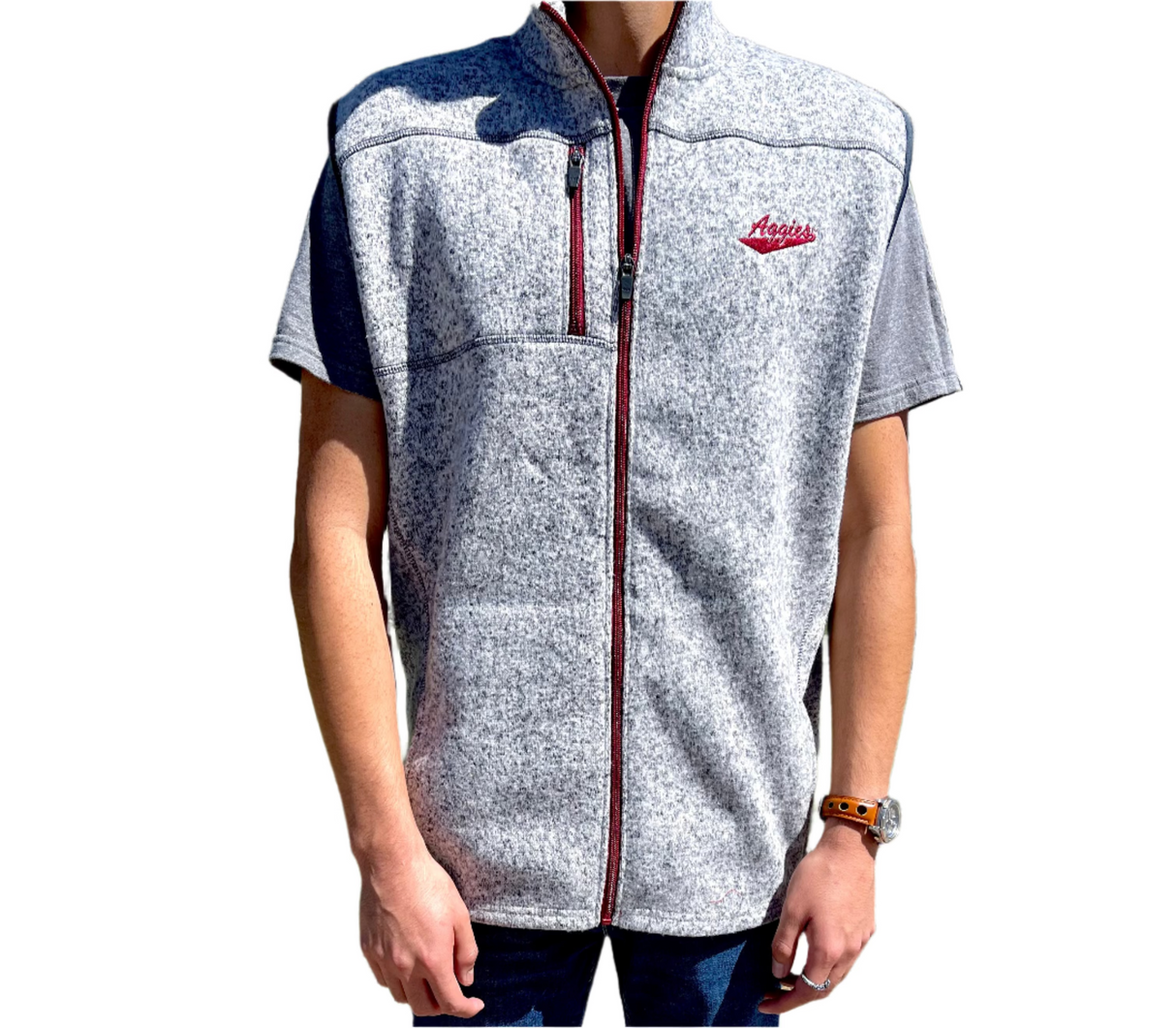 Men's Champion Aggies Stadium Collection Vest