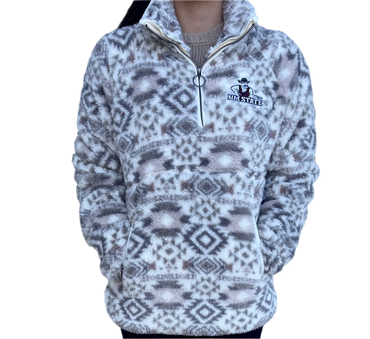 Southwest NM State Wrangler 1/4 Zip Sherpa