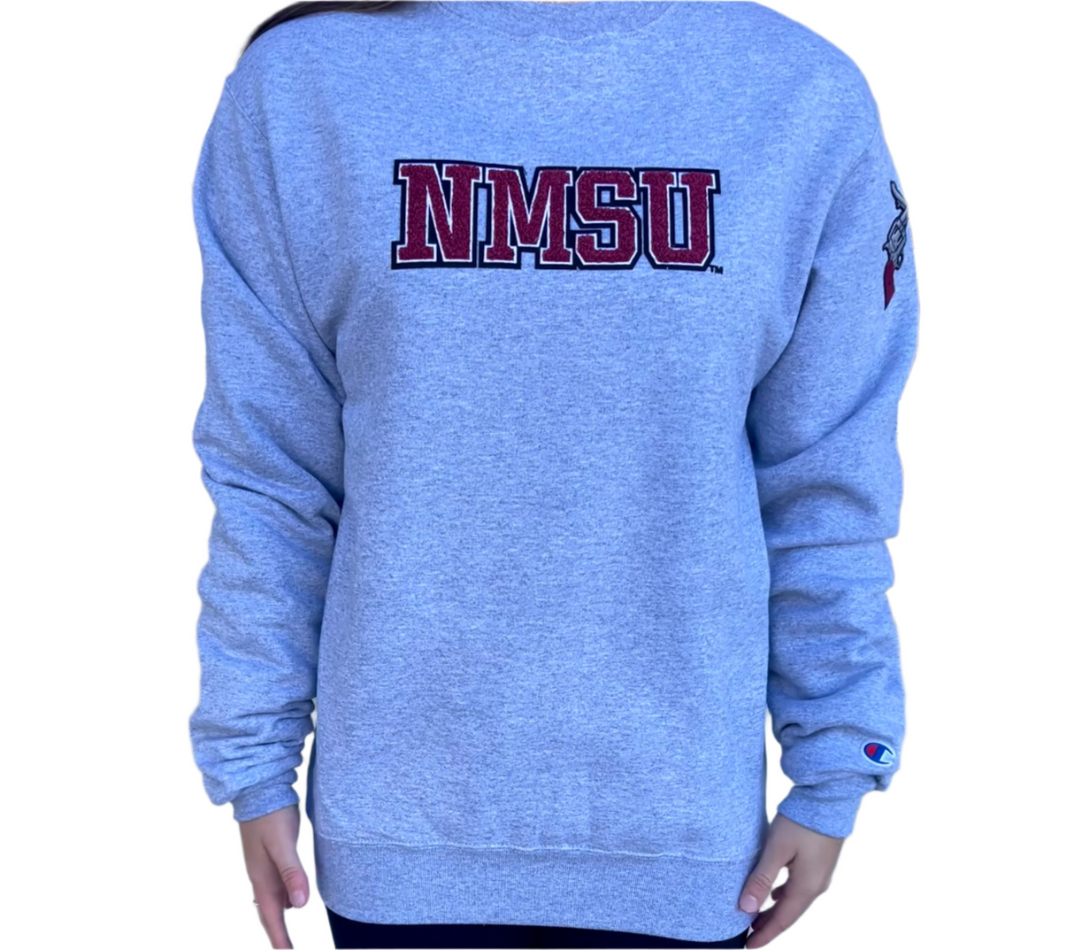 Champion NMSU Crossed Pistols Fleece Crew