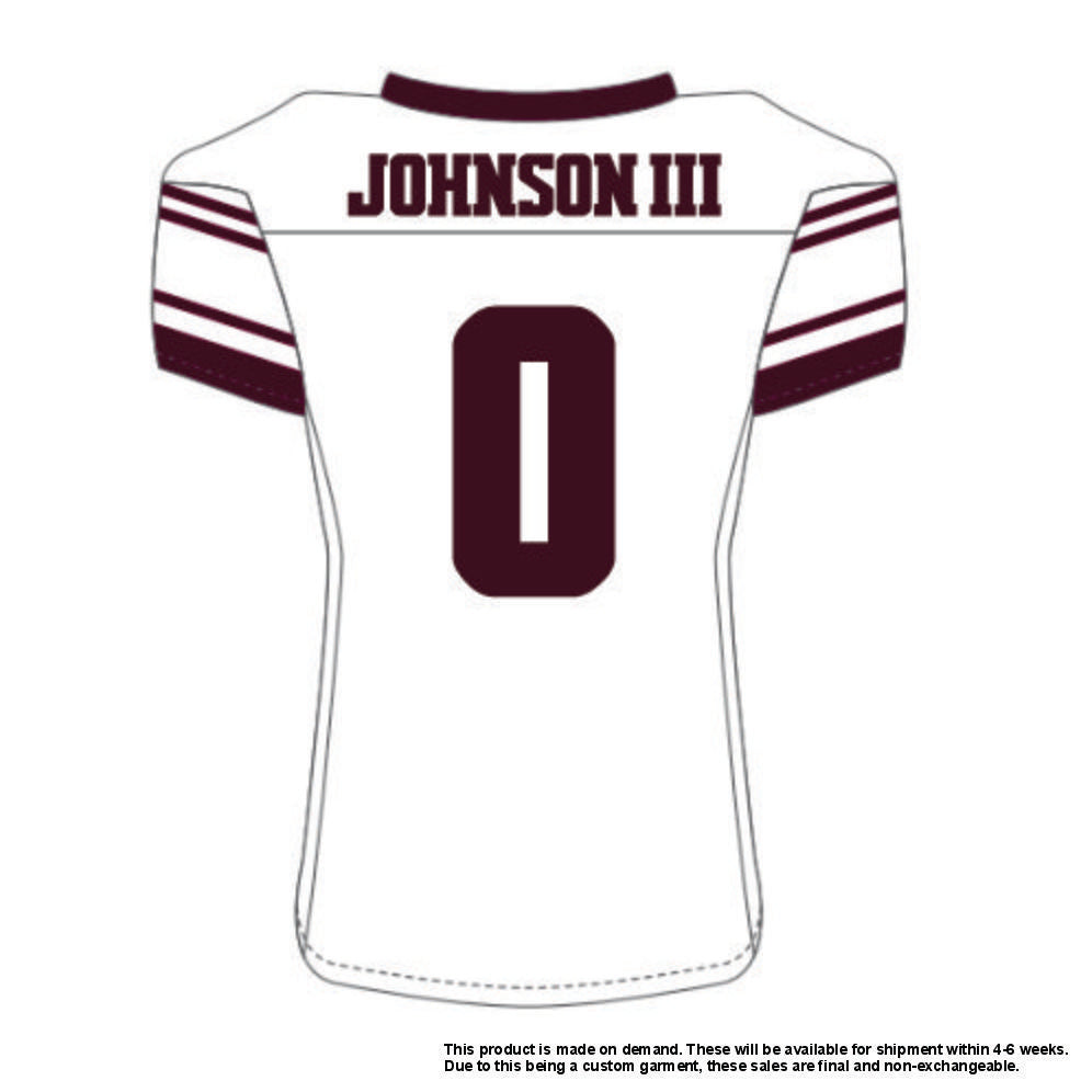 PJ Johnson III #0 White Replica Jersey
