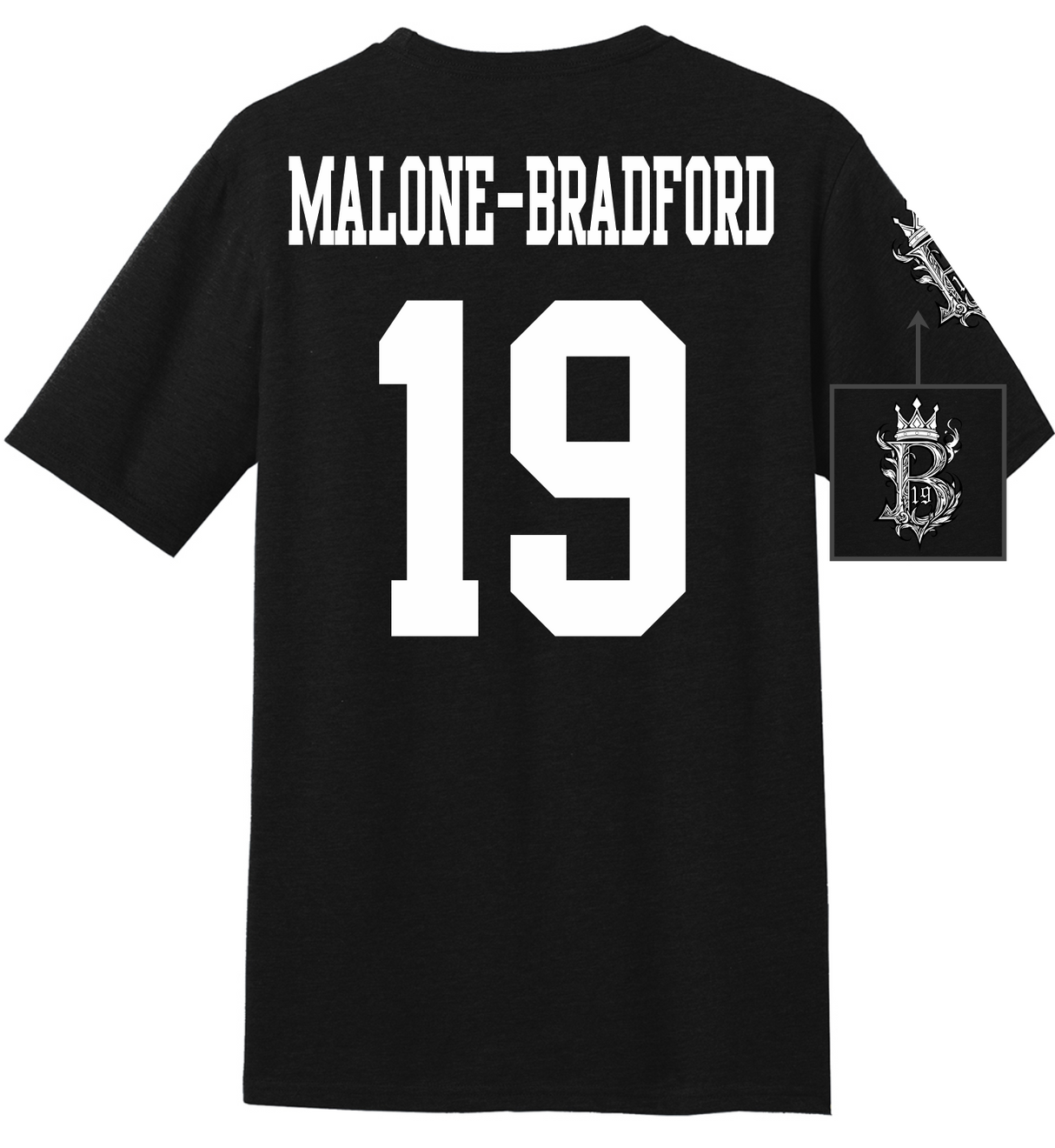 Brodrick Malone-Bradford #19 Football Tee