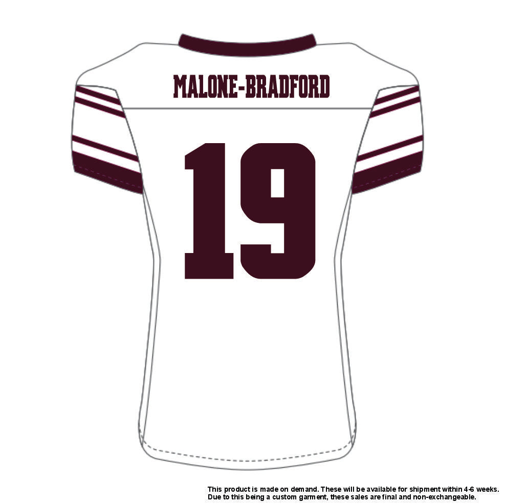 Brodrick Malone-Bradford #19 White Replica Jersey