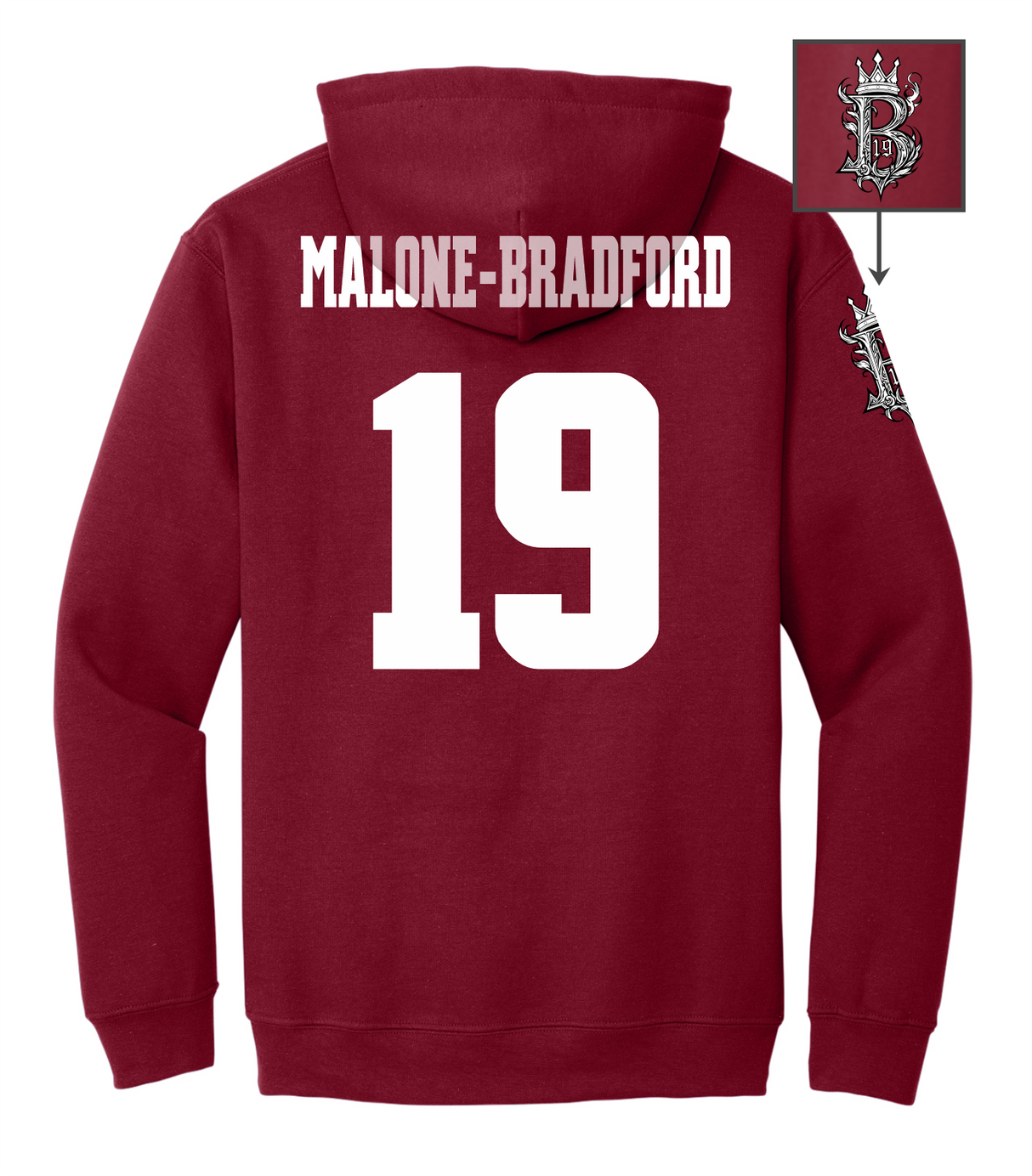 Brodrick Malone-Bradford #19 Football Hoodie