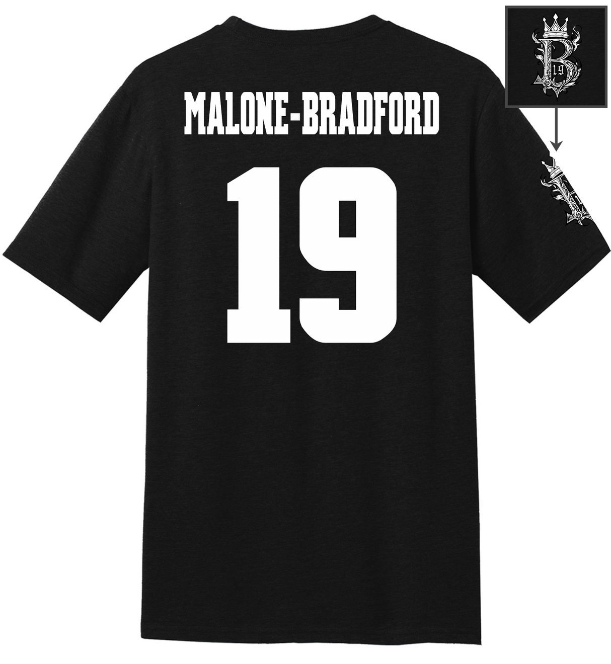Brodrick Malone-Bradford #19 Football NM State Tee