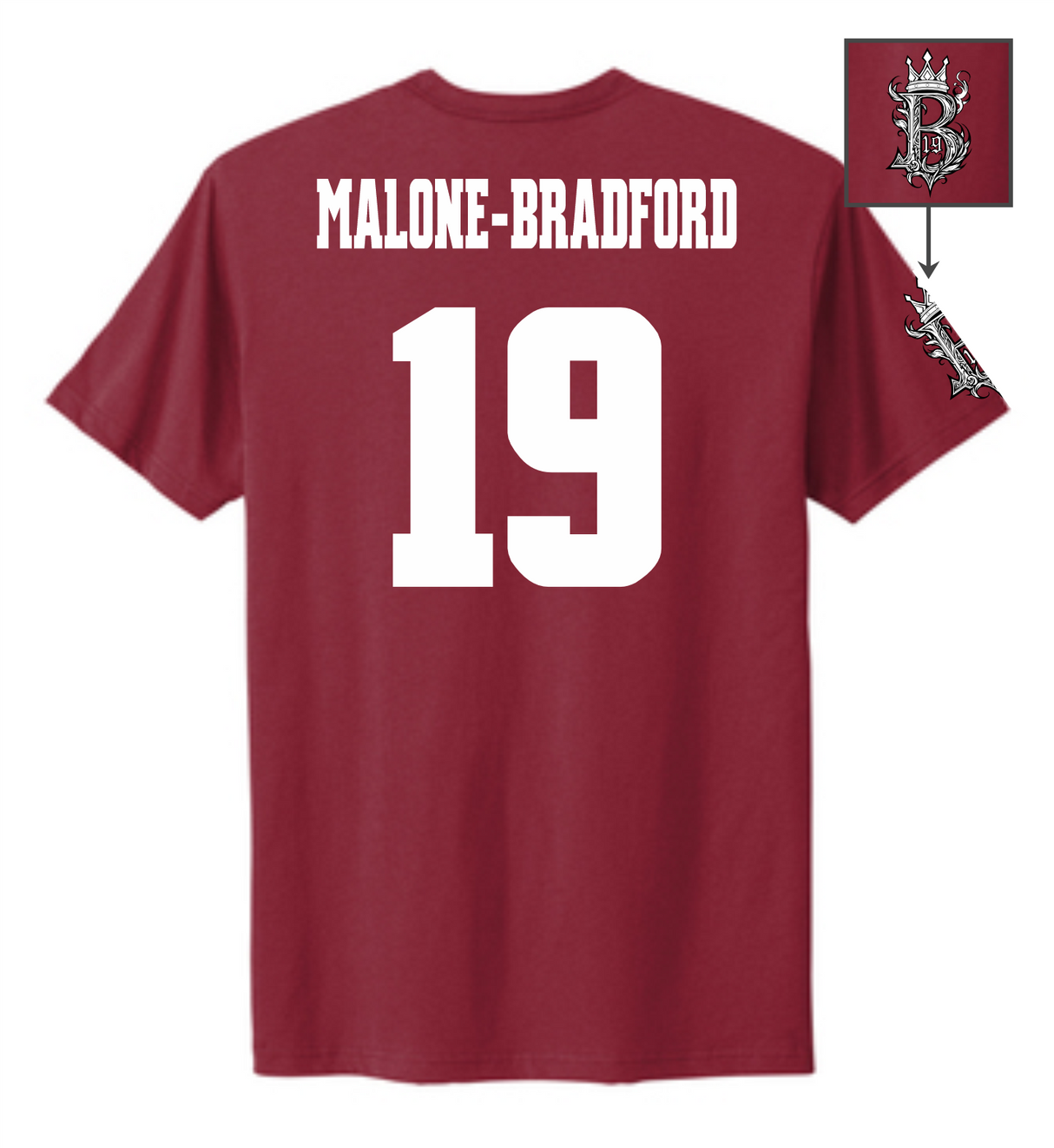 Brodrick Malone-Bradford #19 Football NM State Tee