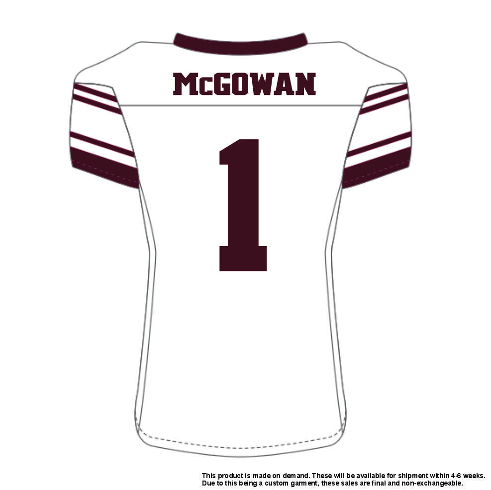 Seth McGowan #1 White Replica Jersey