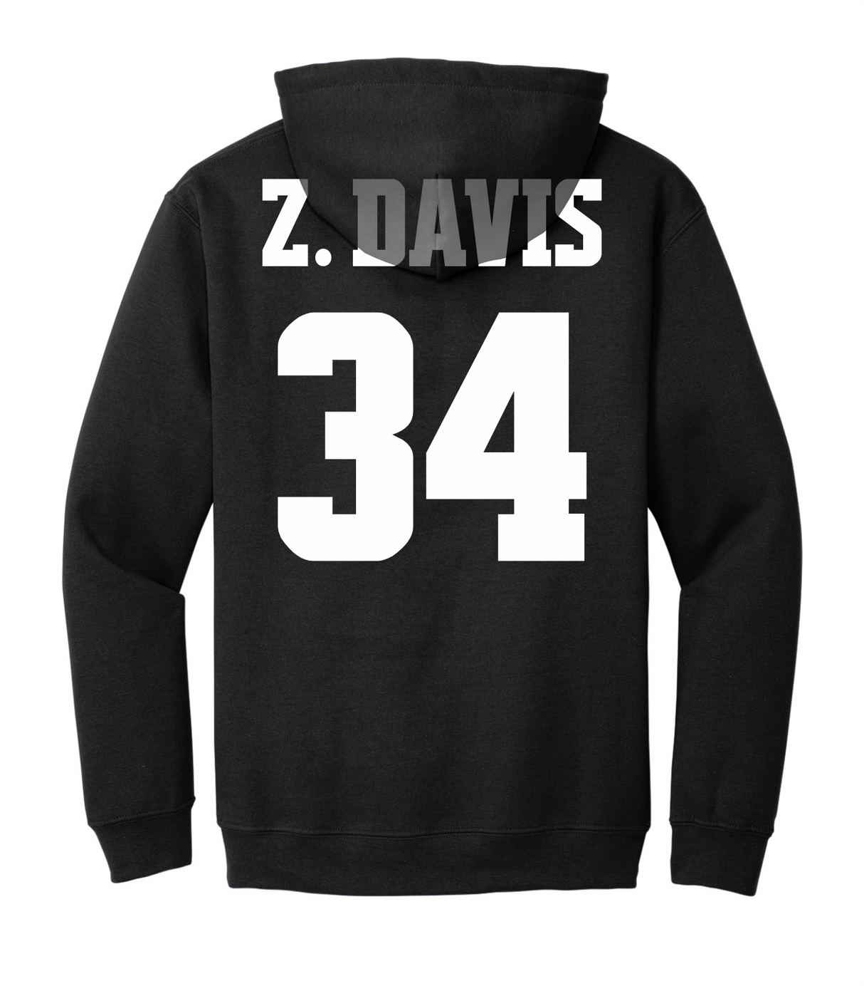 Zaiden Davis #34 Football Stitched Hoodie