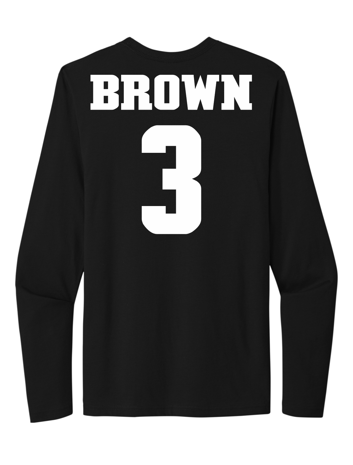Shawn Brown #3 Football Stitched Long Sleeve