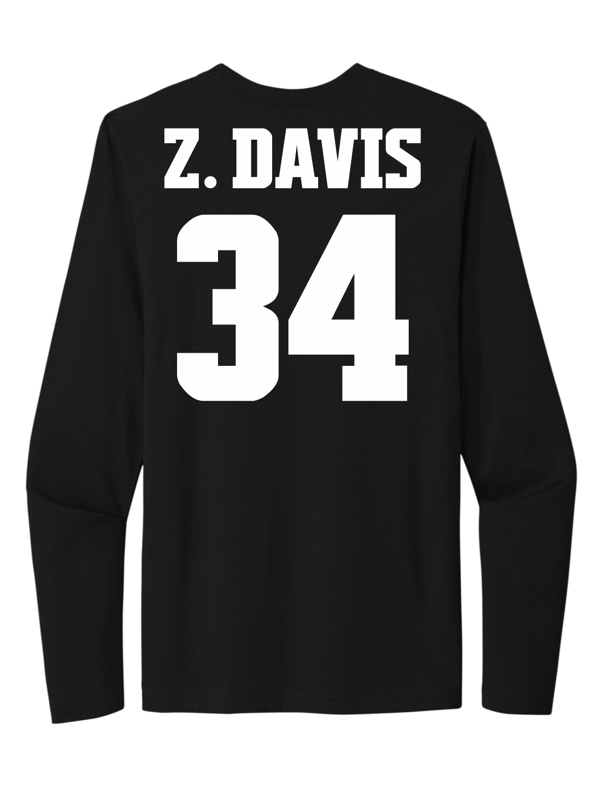 Zaiden Davis #34 Football Stitched Long Sleeve