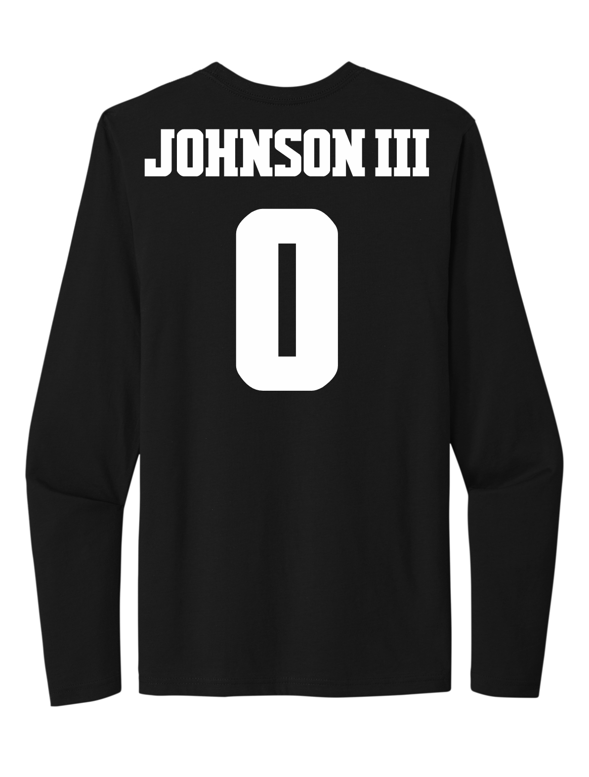 PJ Johnson III #0 Football Stitched Long Sleeve
