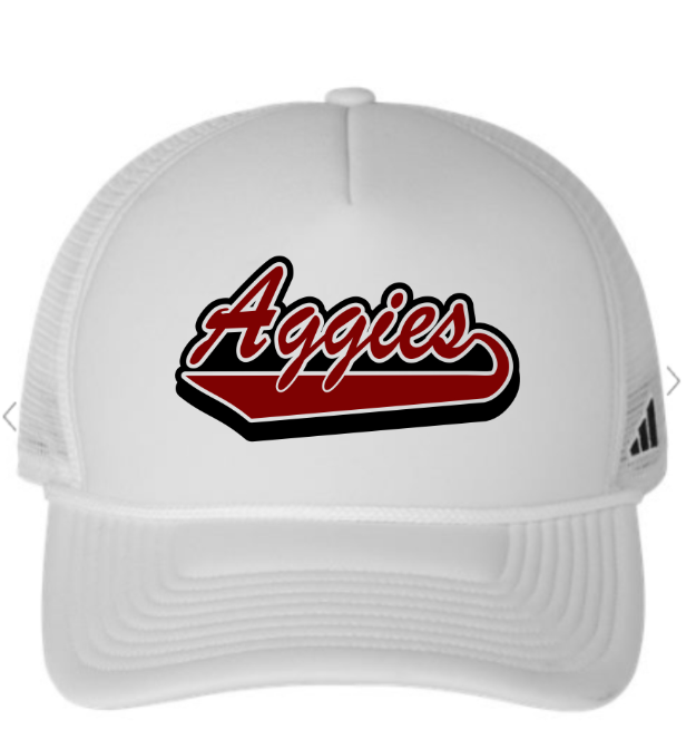 NMSU Aggies Trucker White w/ Rope