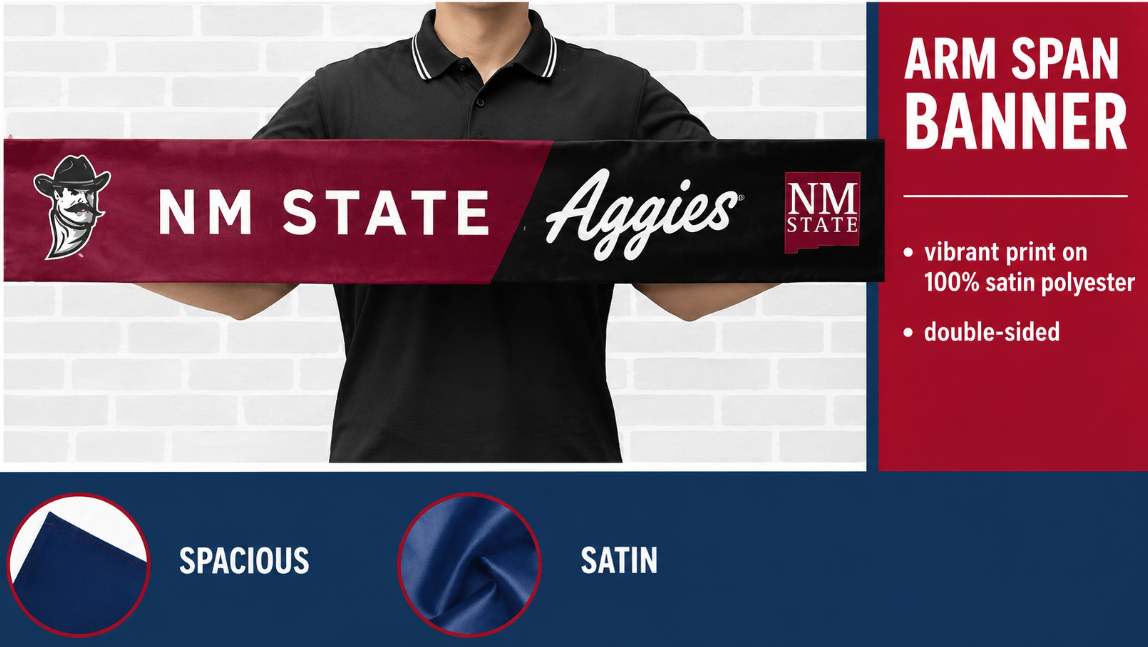 NM State Aggies Banner With Pockets