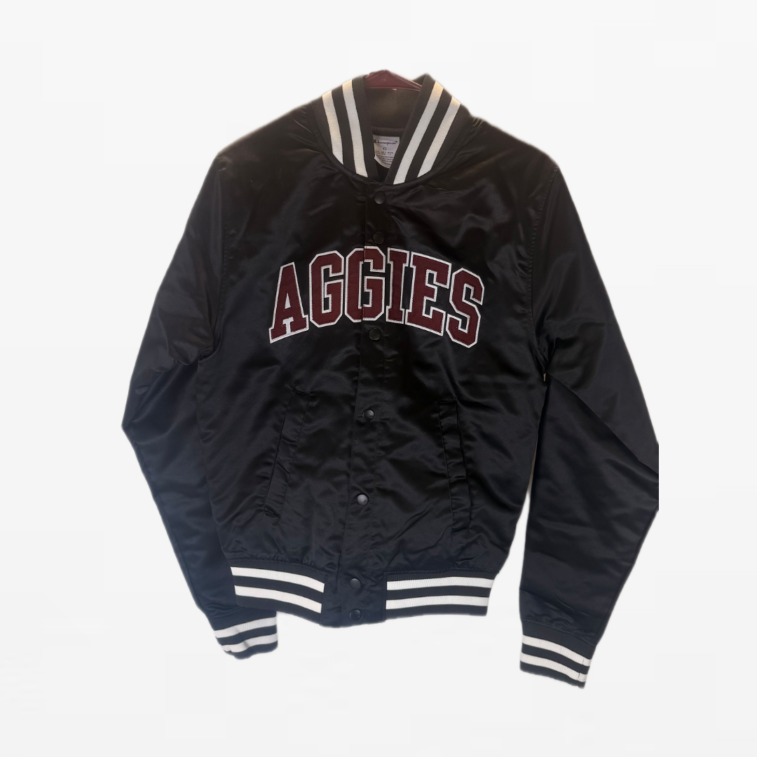 Aggies Men's Champion Super Fan Letterman Bomber