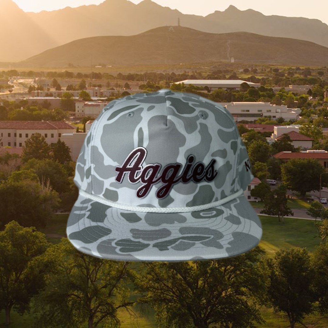 Aggies Script Camo Hat w/ Rope