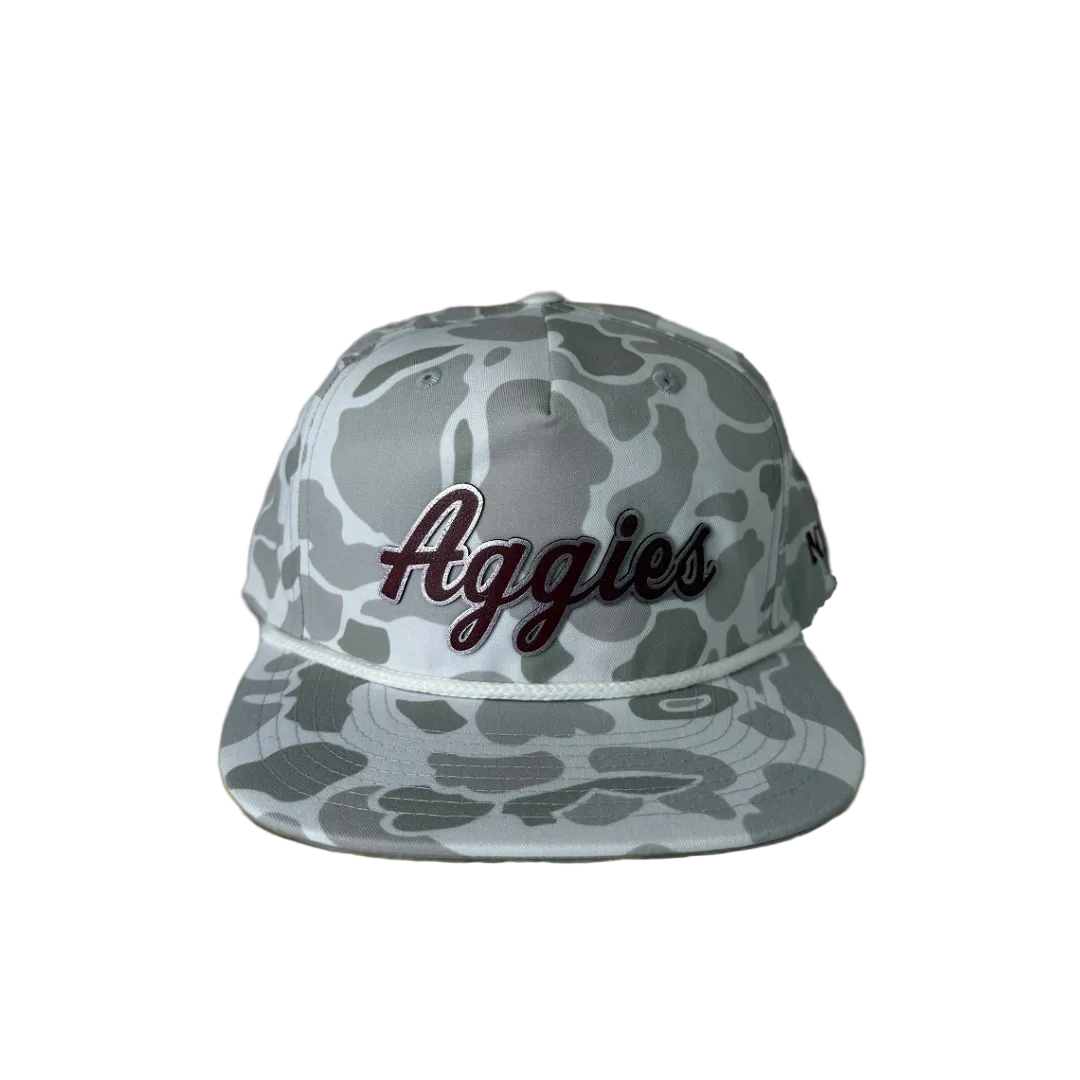 Aggies Script Camo Hat w/ Rope