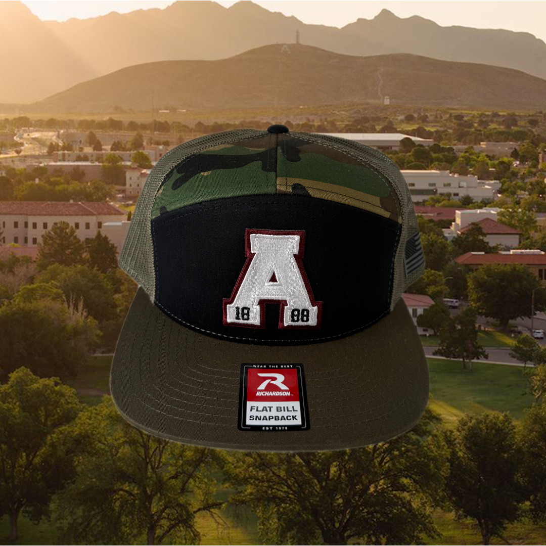 Camo "A" 1888 Flat Bill Snapback