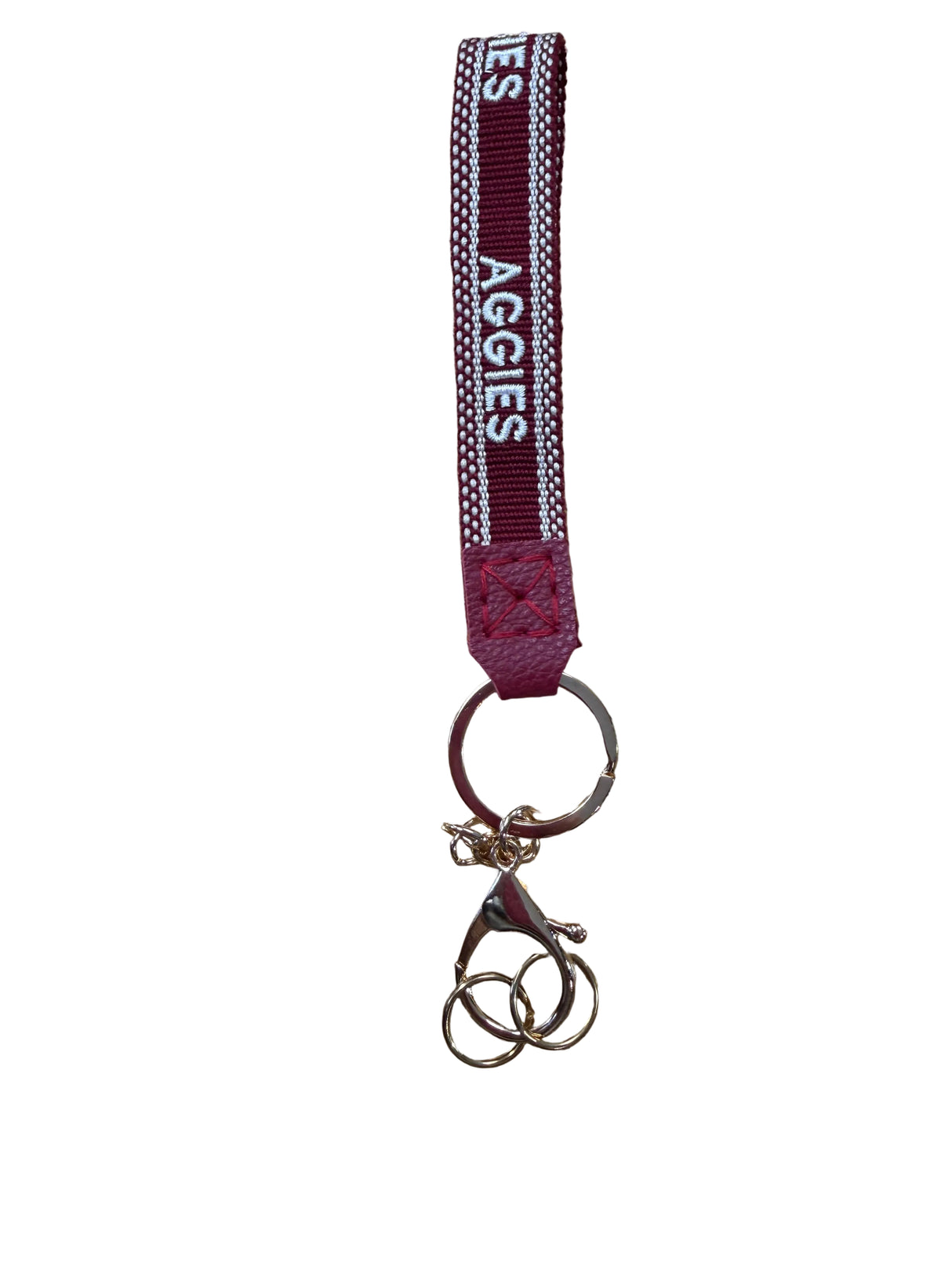 Aggies Embroidered Keychain
