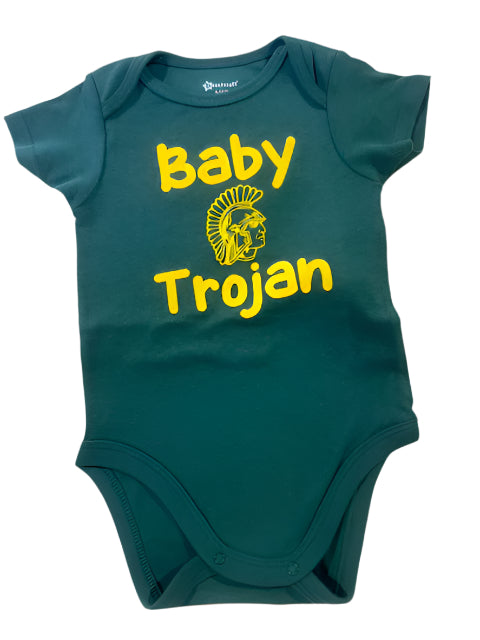 Baby Trojan Onesie Green