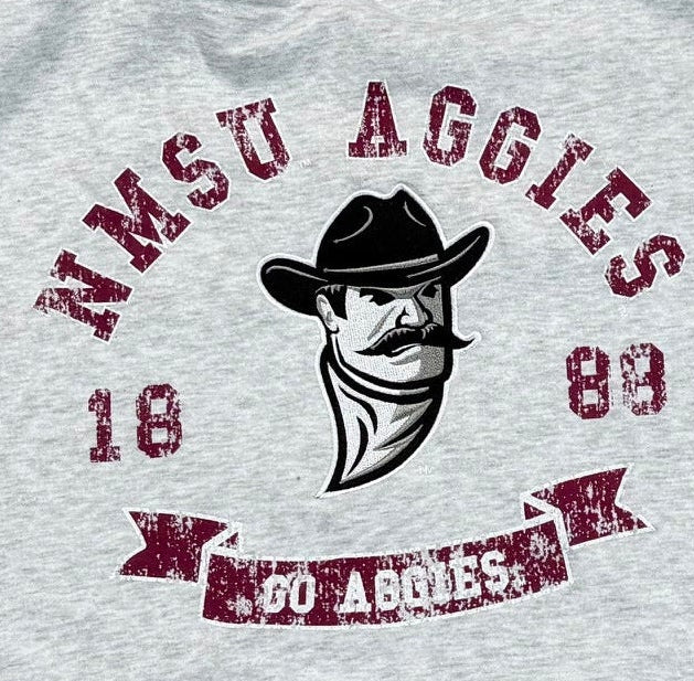 NMSU Distressed Crewneck Sweater