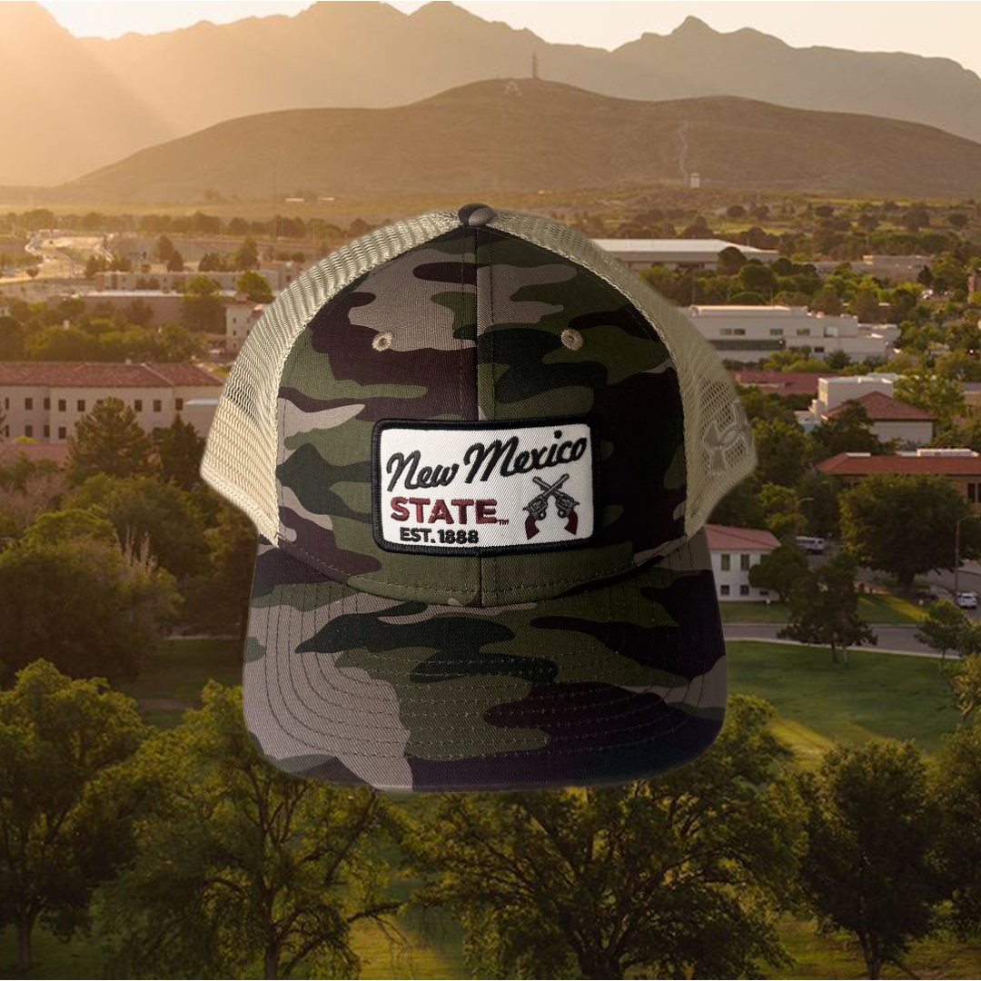 New Mexico State Est. 1888 Camo Trucker Cap