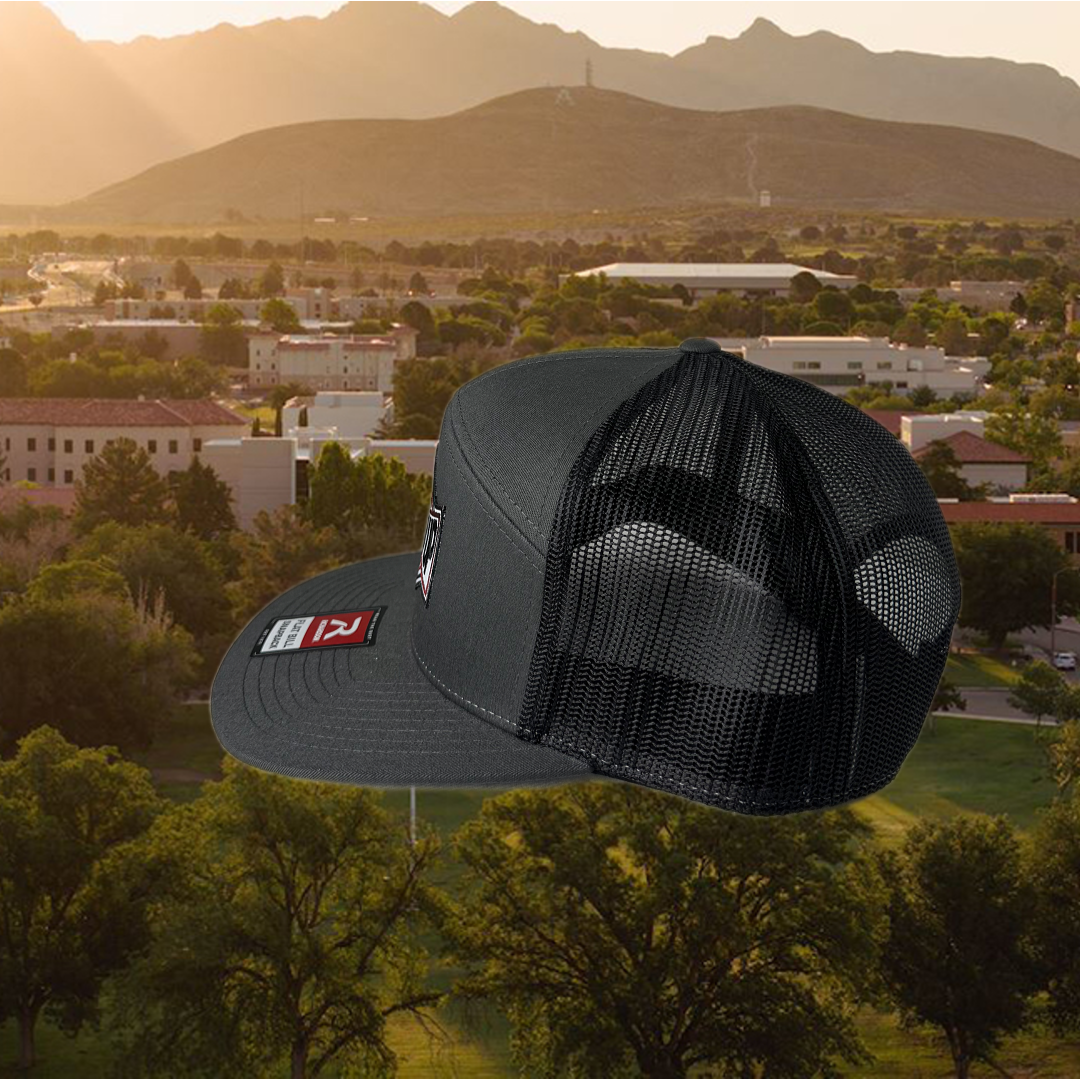 NM State Aggie Up 7 Panel Trucker