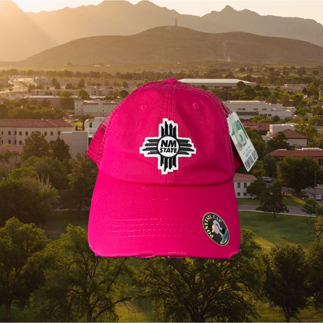 NM State Zia Ponytail Cap