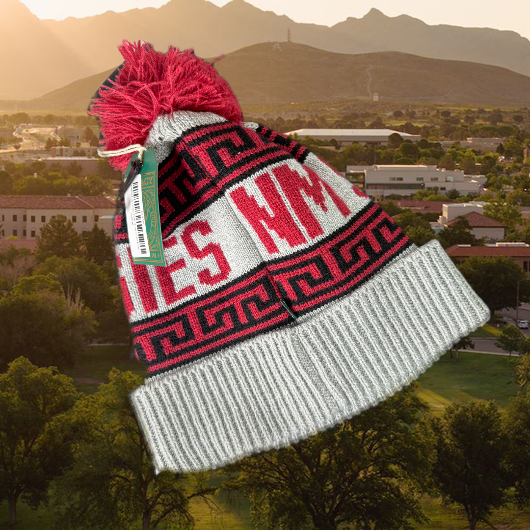 NMSU Sunrise Cuff Beanie w/ Pom