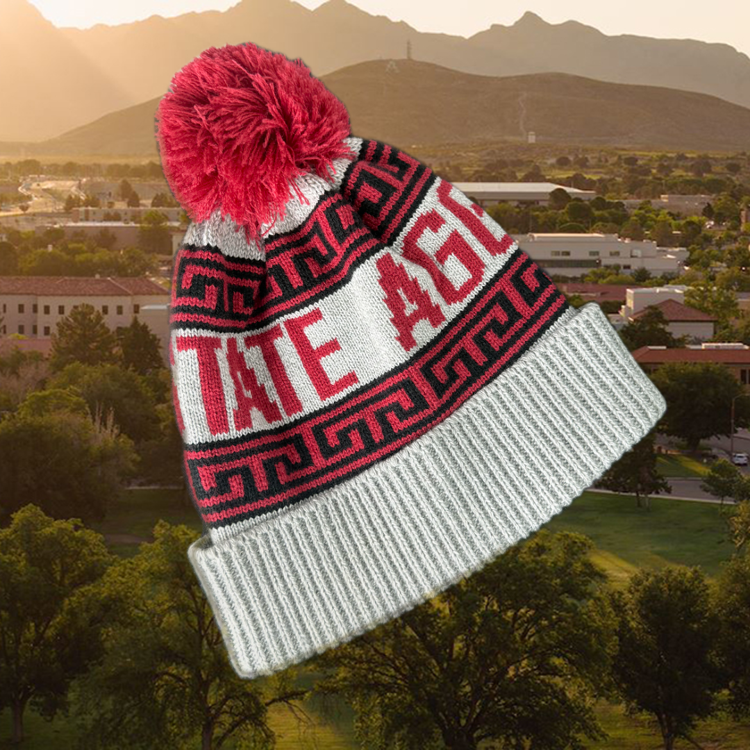 NMSU Sunrise Cuff Beanie w/ Pom