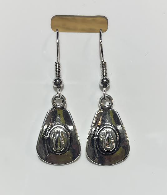 Dangly Cowgirl Hat Earrings