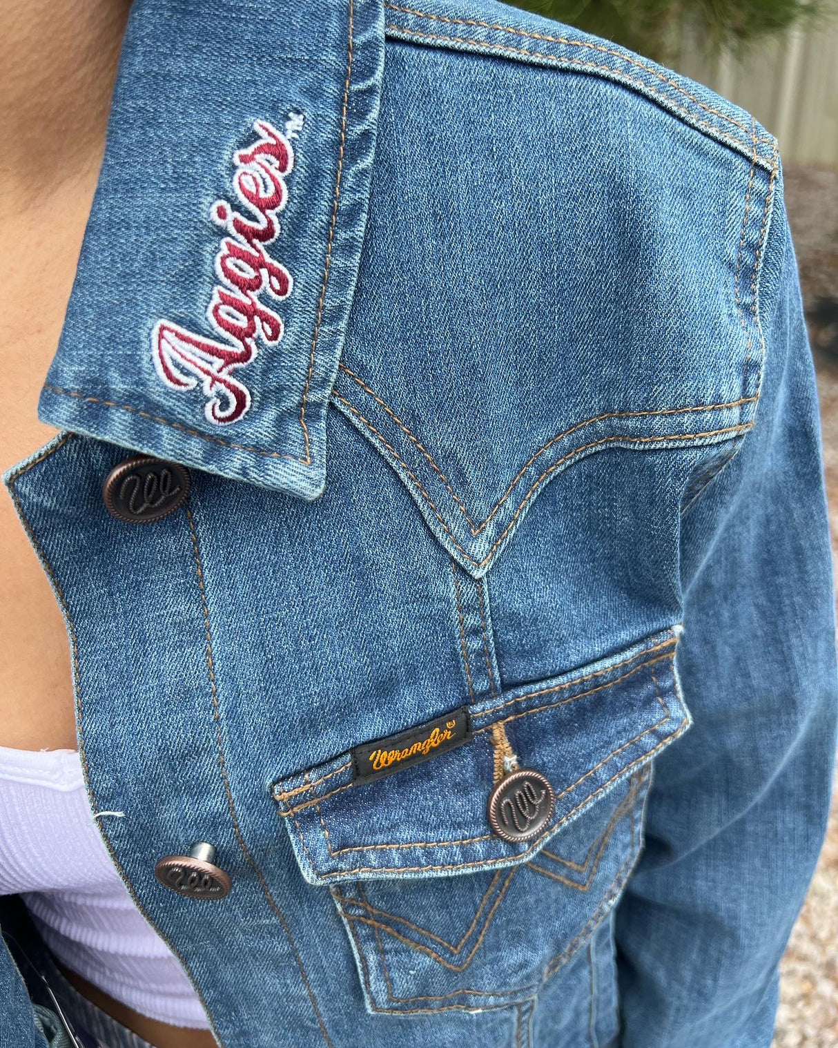 Wrangler NM STATE Aggies Denim Jacket