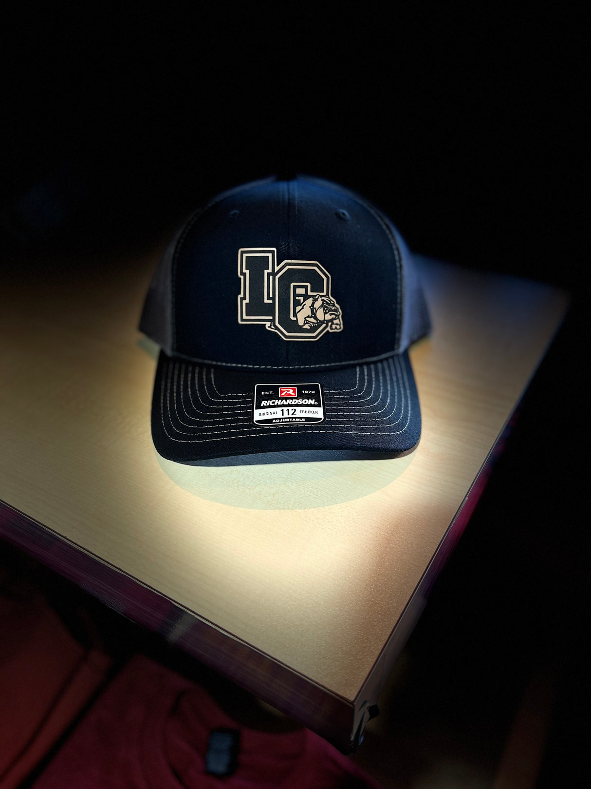 LCHS Leather Patch Trucker