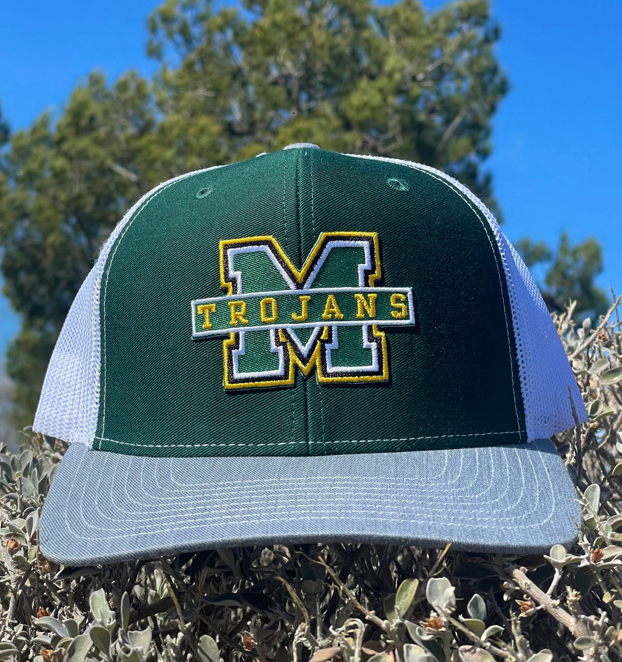 MHS Trojans Patch Trucker Hat
