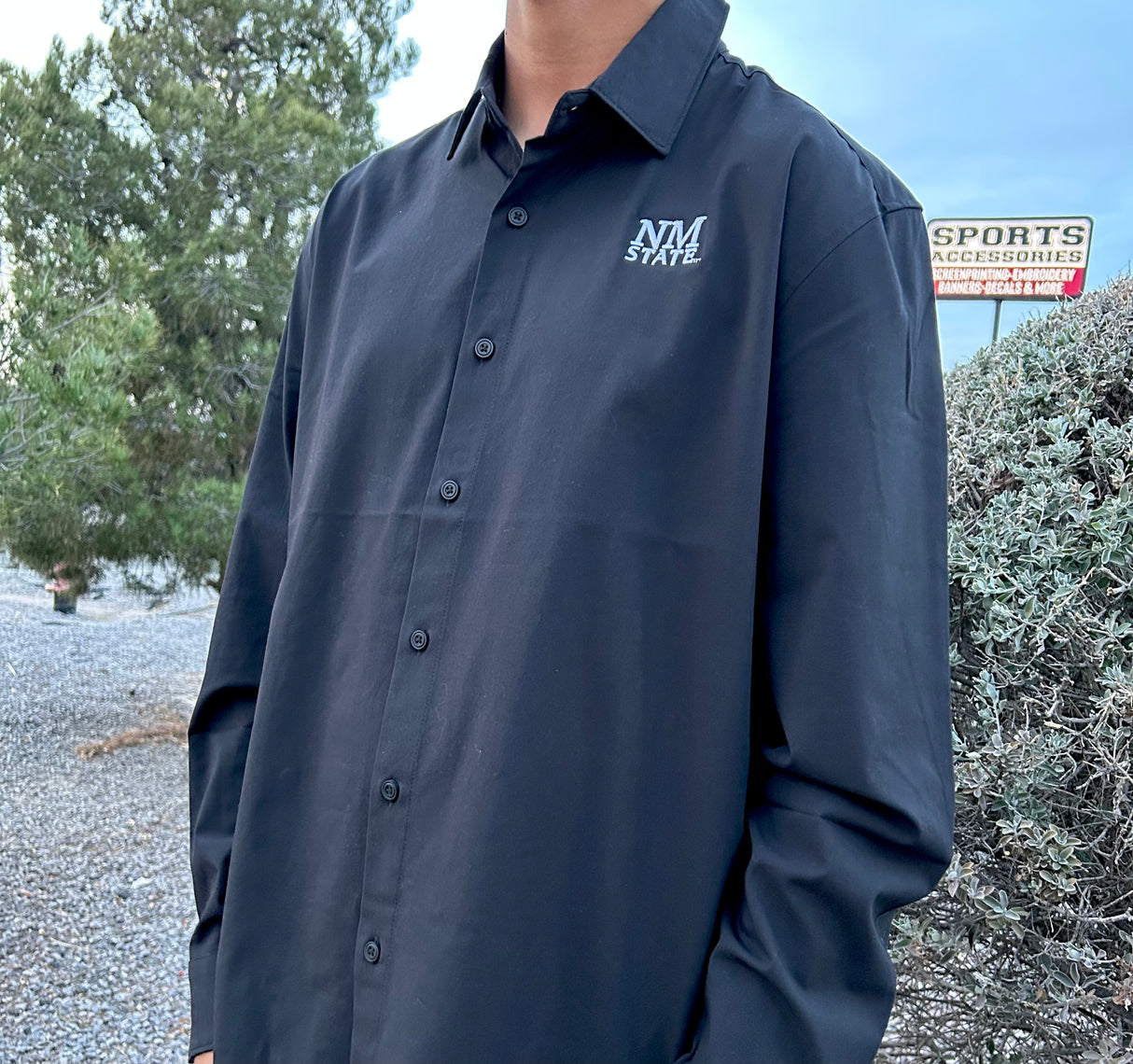 Black Long Sleeve Button Up