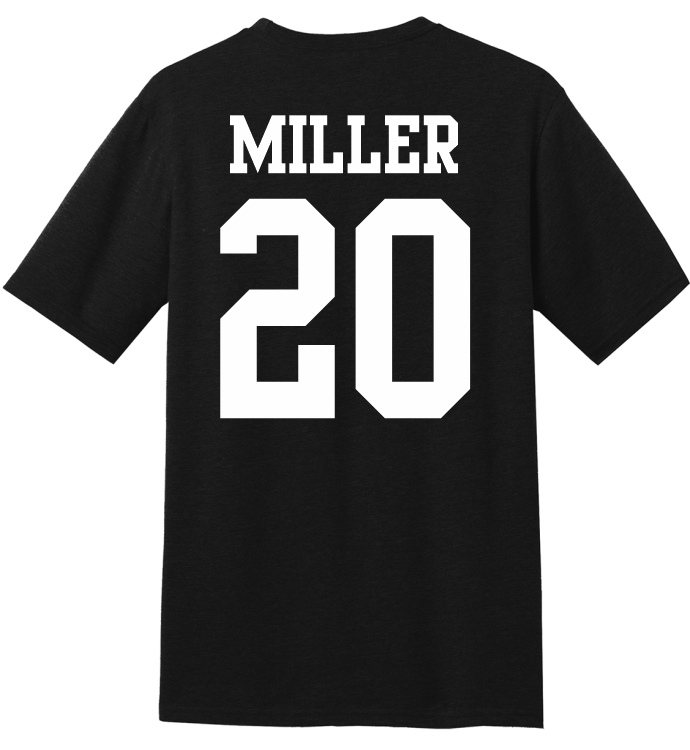Miller #20 Football Tee