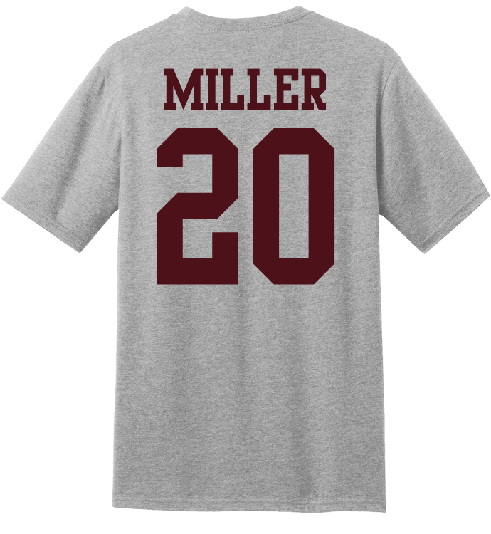 Miller #20 Football Tee