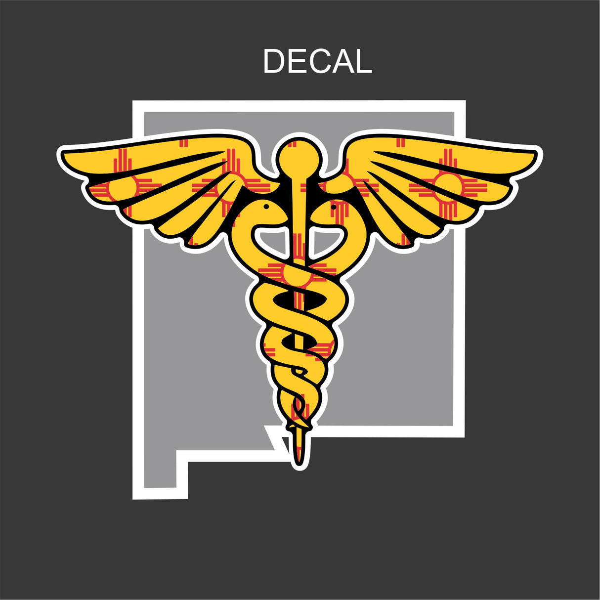 New Mexico Caduceus Decal