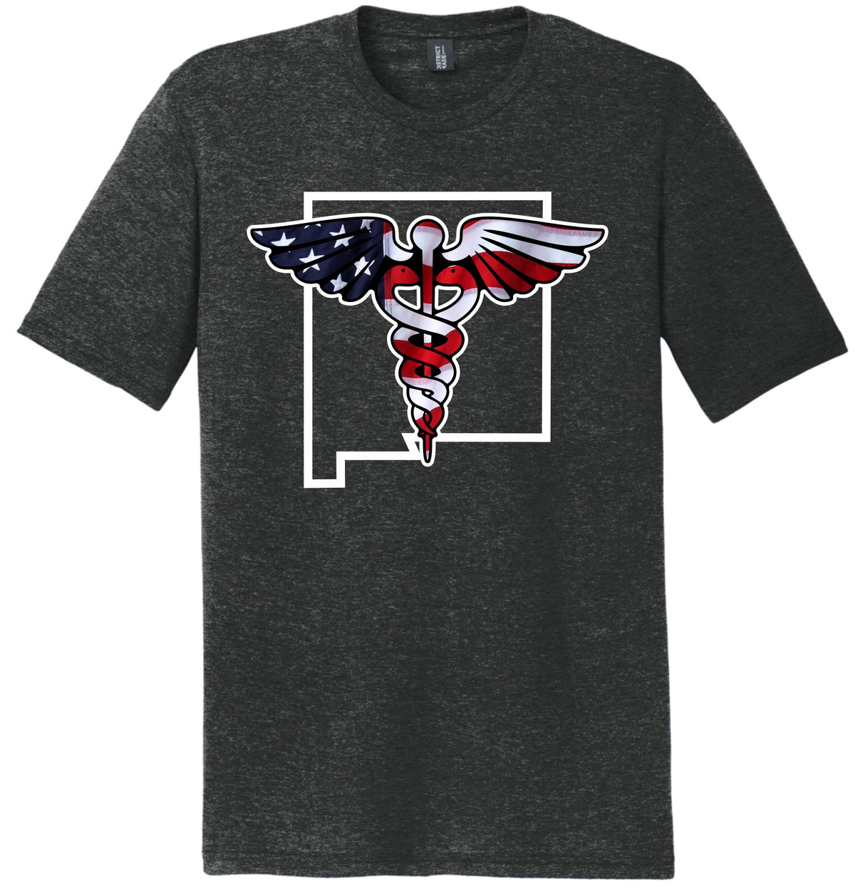 New Mexico Caduceus Flag Tri-Blend Tee