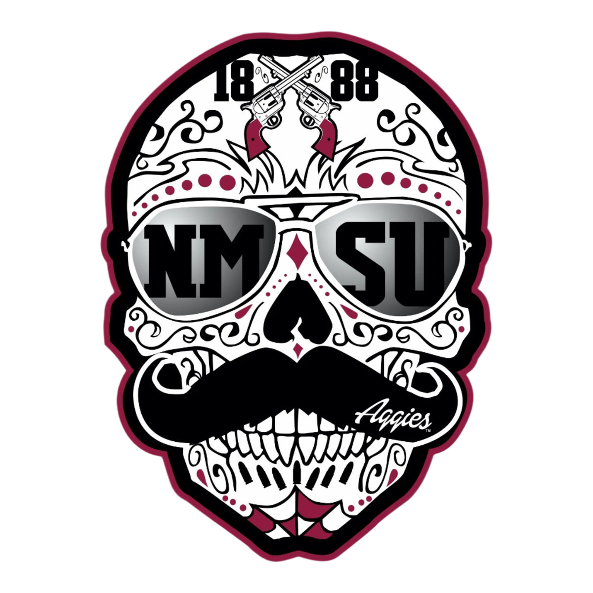 NMSU Sugar Skull Decal Sports Accessories Inc